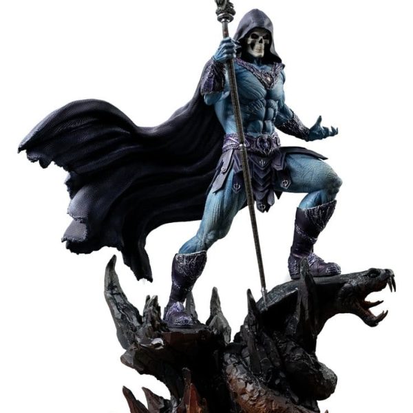 Iron Studios Skeletor 1/10 statue, full view on a white background