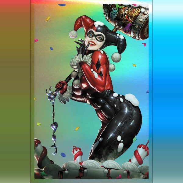 Harley Quinn Fine Art Print (Rainbow Holofoil Exclusive) 41x61cm – DC Comics (Sideshow)