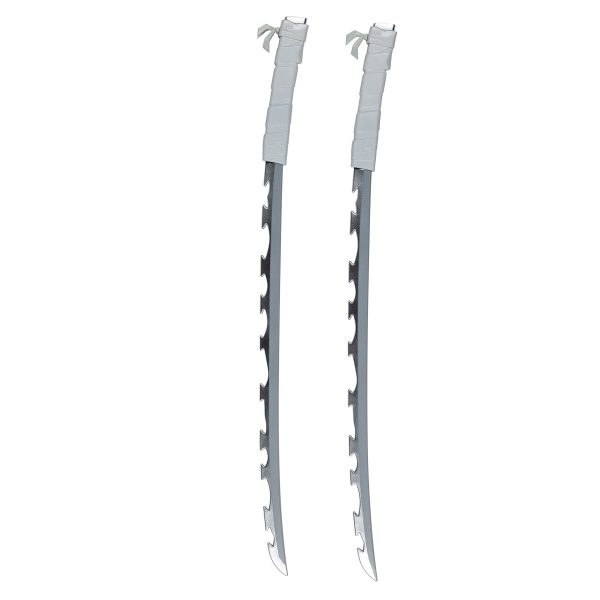 Demon Slayer Inosuke Dual Sword Set — both serrated blades shown together