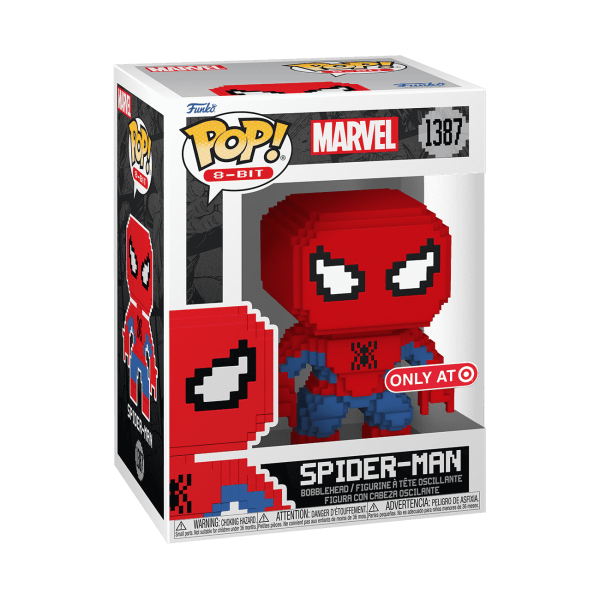 Funko POP! 8-Bit Spider-Man vinyl bobblehead — shown in its collector window box