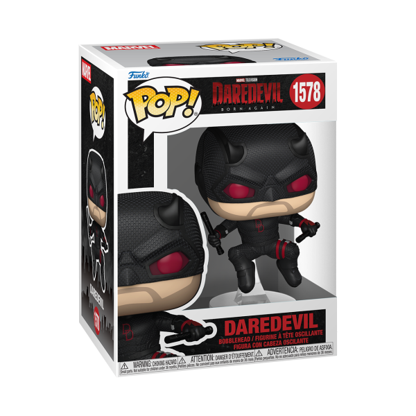 Funko POP! Daredevil (Black Suit) vinyl figure in the black Born Again costume