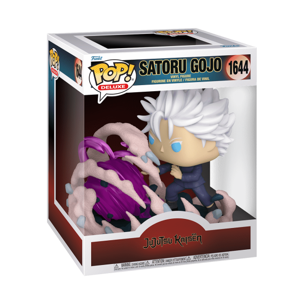 Funko POP! Deluxe Satoru Gojo shown in its collector window box