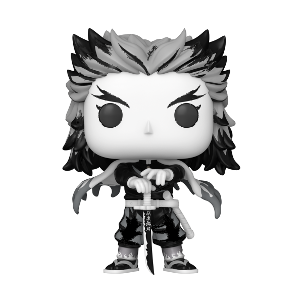 Funko POP! Kyojuro Rengoku (Sumi-Ink) vinyl figure in the black brush-ink finish, flame-yellow hair shading to black