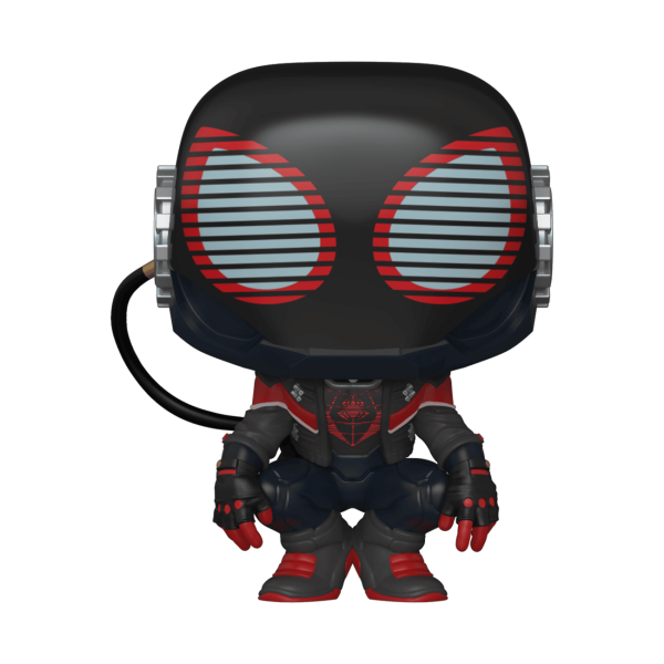 Funko POP! Miles Morales 2020 Suit vinyl bobblehead in the black and red 2020 Suit