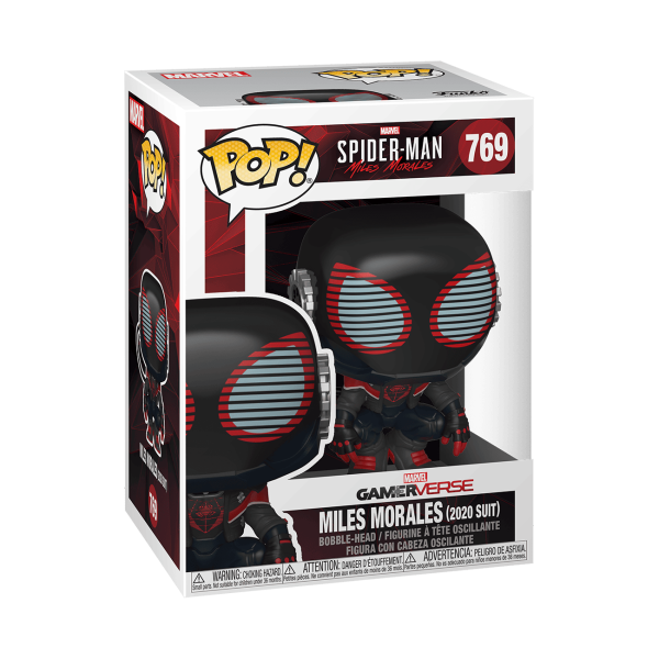 Funko POP! Miles Morales 2020 Suit vinyl bobblehead — shown in its collector window box