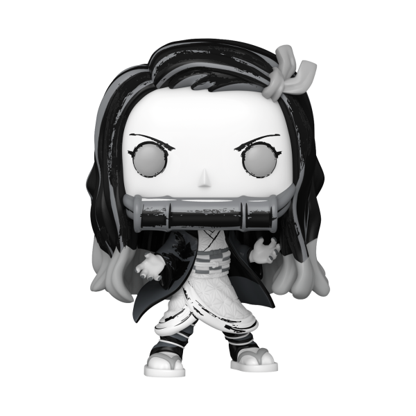 Funko POP! Nezuko Kamado (Sumi-Ink) vinyl figure with her bamboo muzzle, in the black brush-ink finish