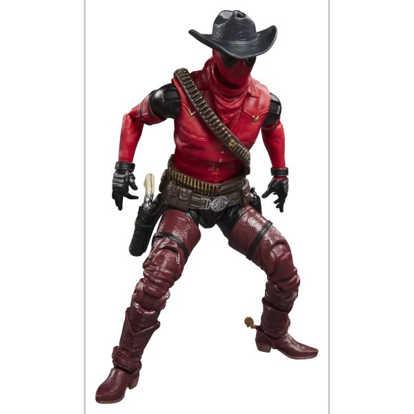 Marvel Legends Cowboypool standing in a wide gunslinger stance