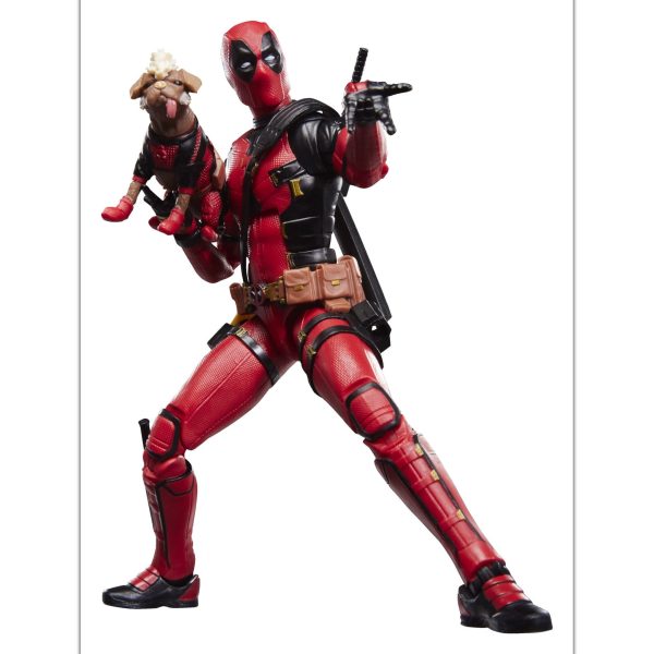 Marvel Legends Dogpool and Deadpool Deadpool holding Dogpool, front view