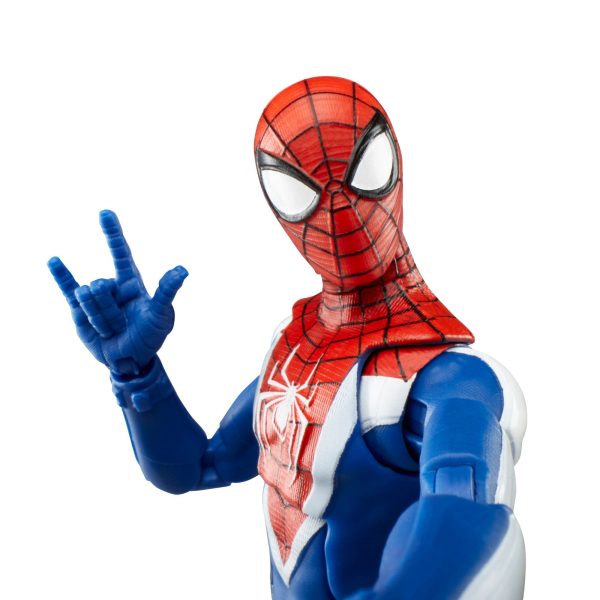 Marvel Legends Miles Morales Upgraded Suit close-up of the mask and upper body