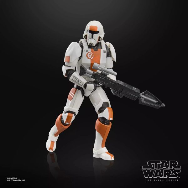 Star Wars Black Series Republic Trooper 15cm figure in orange and white armour with rifle