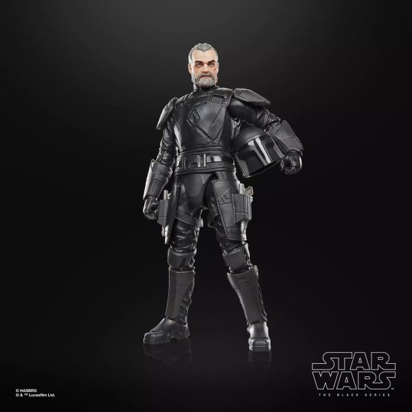 Black Series Mandalorian Super Commando Kebris 15cm figure in matte black armour