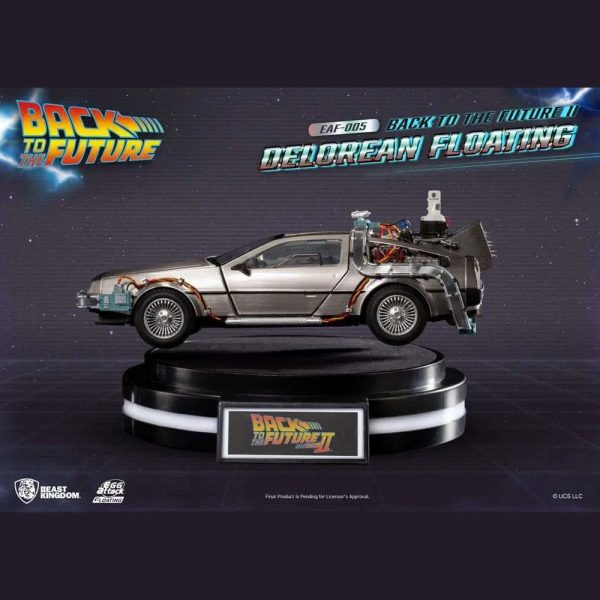 Back to the Future DeLorean Floating side profile above the Part II logo display base