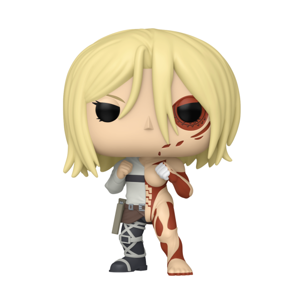 Funko POP! Annie Leonhart / Female Titan vinyl bobblehead with fists raised, half cadet and half Female Titan