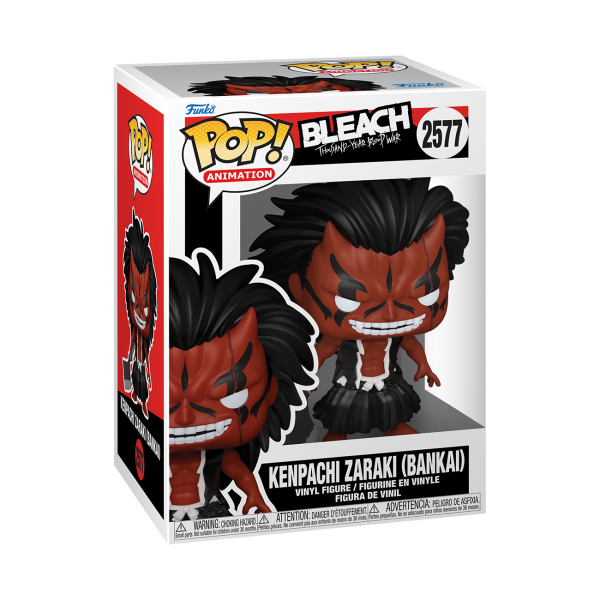 Funko POP! Kenpachi Zaraki (Bankai) in its Bleach window box, POP! number 2577