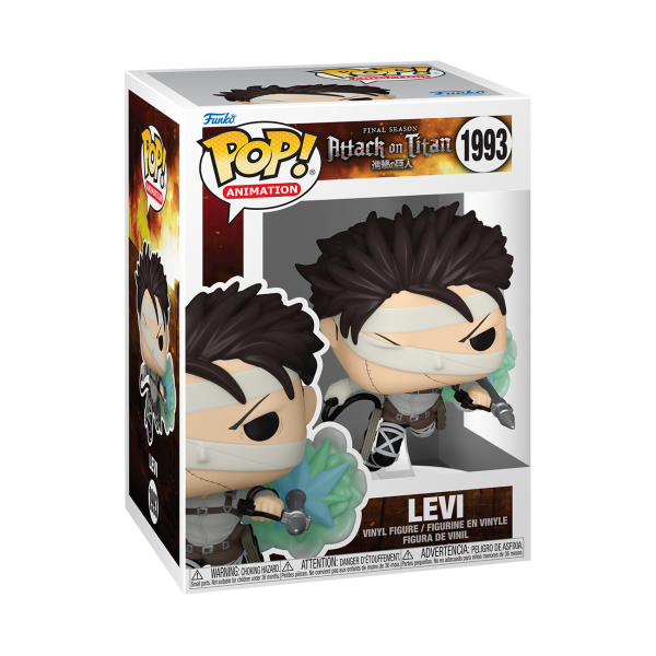 Funko POP! Levi with Bandages in its Attack on Titan window box, POP! number 1993