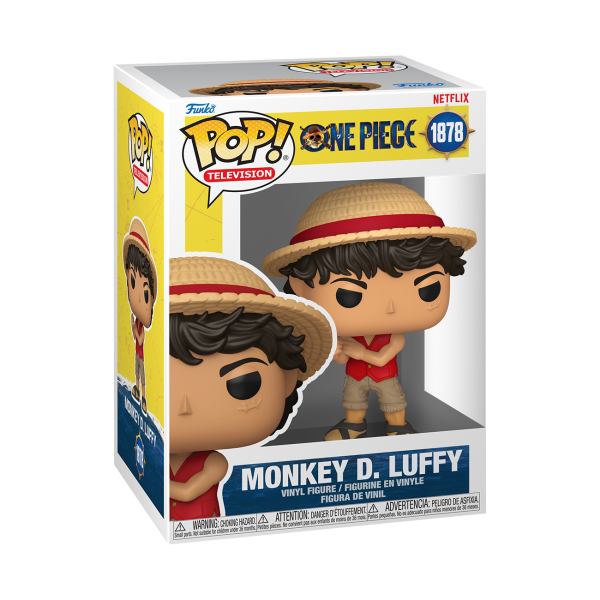 Funko POP! Monkey D. Luffy (Live Action) in its Netflix One Piece window box, POP! number 1878