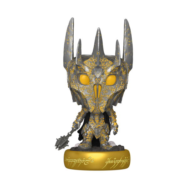 Funko POP! Premium Sauron glow vinyl figure in spiked helm with mace on a One Ring pedestal