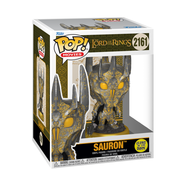 Funko POP! Premium Sauron shown in its Lord of the Rings window box, POP! number 2161