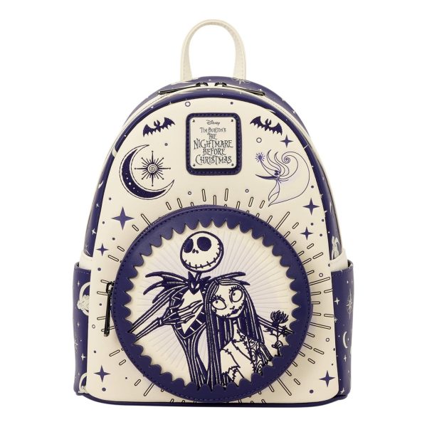 Loungefly The Nightmare Before Christmas Jack & Sally Night Sky Mini Backpack — main product shot