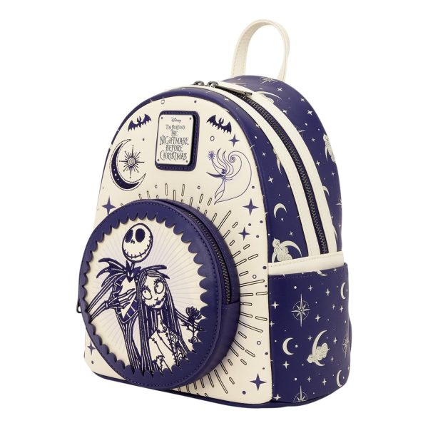Loungefly The Nightmare Before Christmas Jack & Sally Night Sky Mini Backpack — view 2